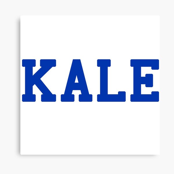 KALE (blue lettering) Canvas Print