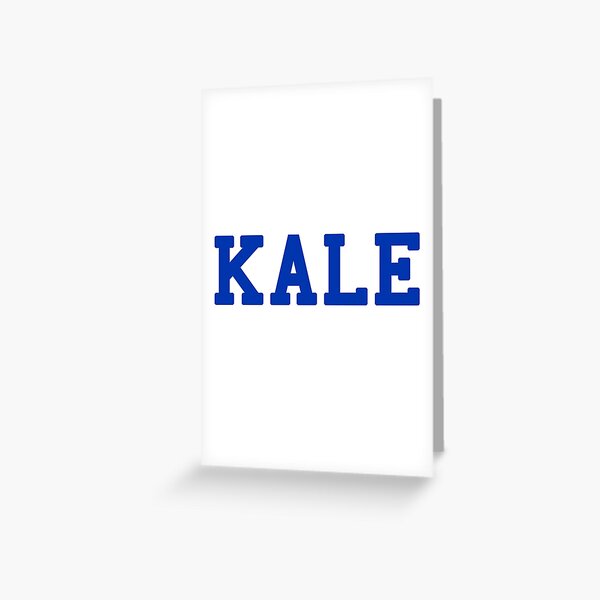 KALE (blue lettering) Greeting Card