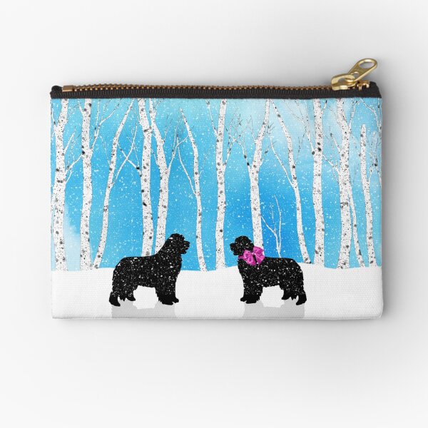Newfies Fall in Love Zipper Pouch