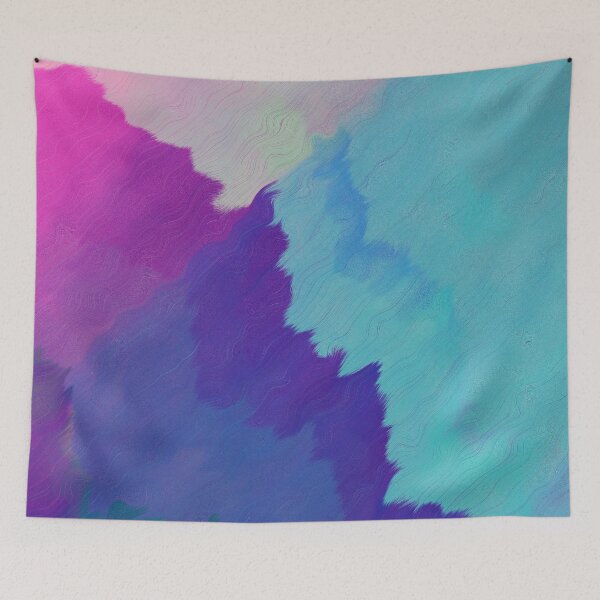 Item preview, Distorted Glitch Waves - Glitch Art Print designed and sold by burning.