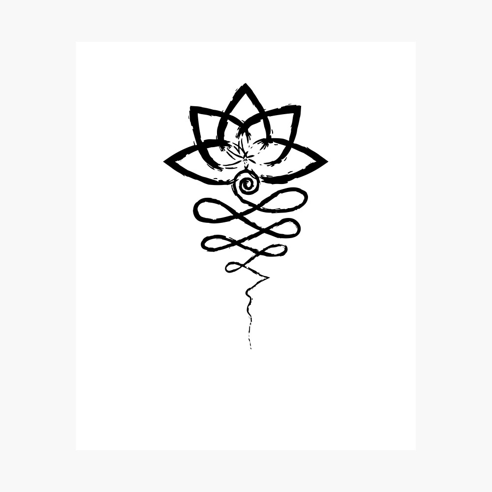 Lotus Unalome Spirituelles Buddhismus Zeichen Poster Von Cbrink Redbubble