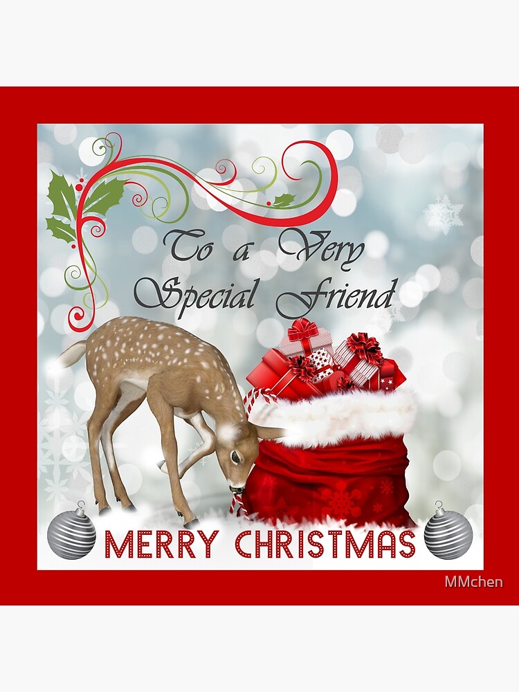 Merry Christmas Special Friend To A Very Special Friend" Art Board Print By Mmchen | Redbubble