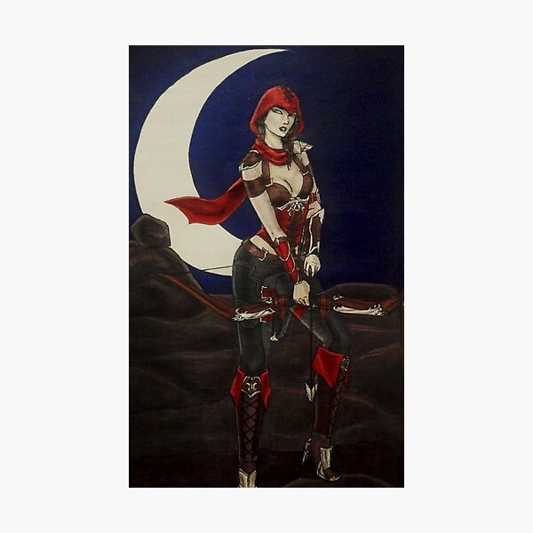Diablo - Demon Hunter hand-drawn fan art Photographic Print