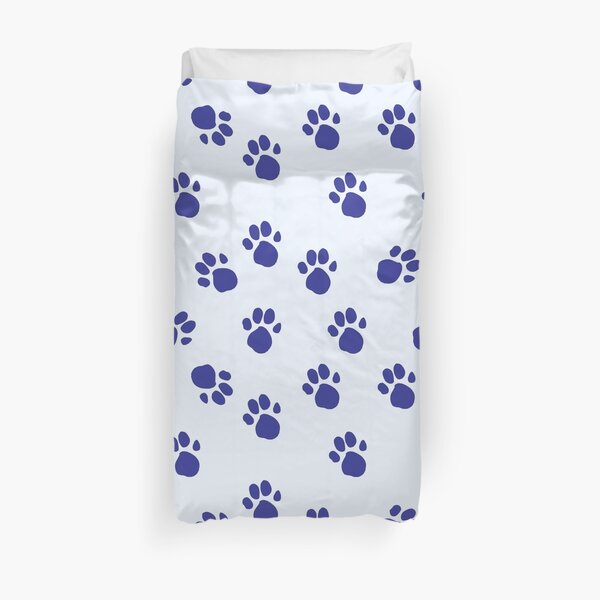 Blue's Pawprints Duvet Cover