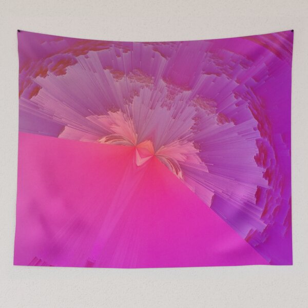 Item preview, Purple Distorted Blast Glitch Waves - Glitch Art Print designed and sold by burning.