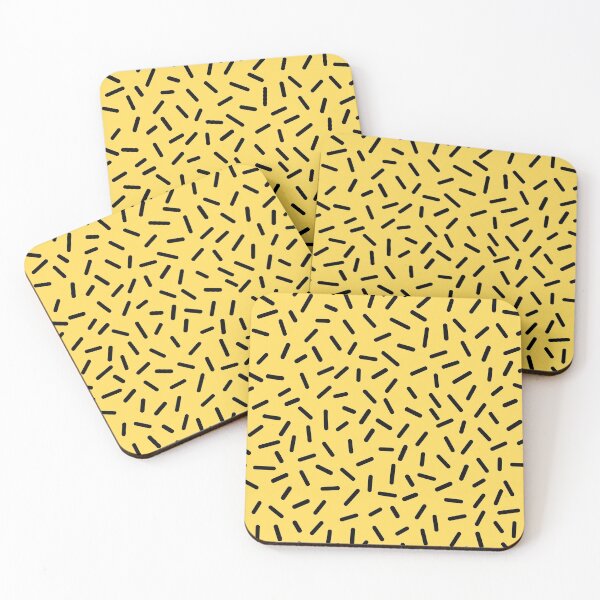 Item preview, Black Sprinkles On Mustard Yellow designed and sold by rewstudio.