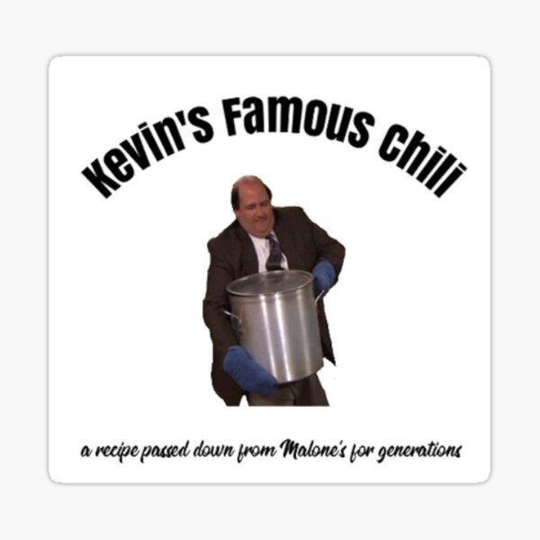 "Kevin Malone's chili sticker" Sticker for Sale by p0pculture3 Redbubble
