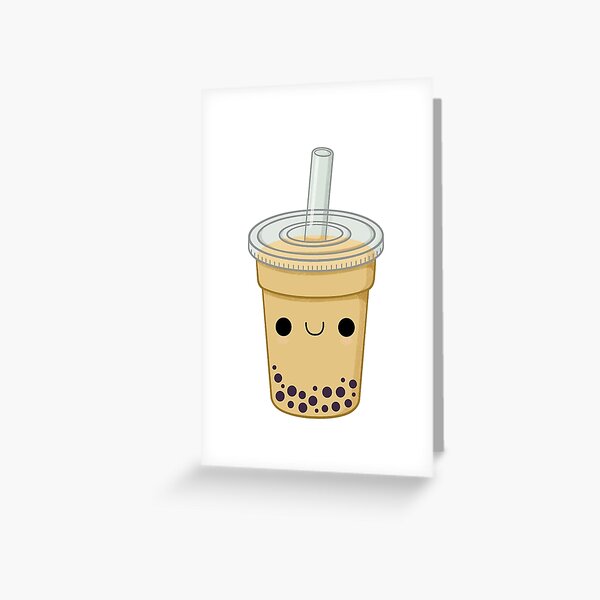 Cute Bubble Tea Greeting Card By Daanrekers Redbubble 2260