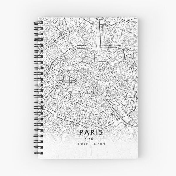 Item preview, Paris, France Light Map designed and sold by DesignerMapArt.