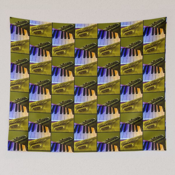 Item preview, Flute, Sax and Keyboard Collage designed and sold by SunriseRose.