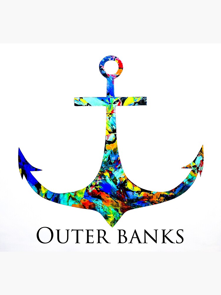 "Outer Banks NC Anchored " Sticker by barryknauff Redbubble