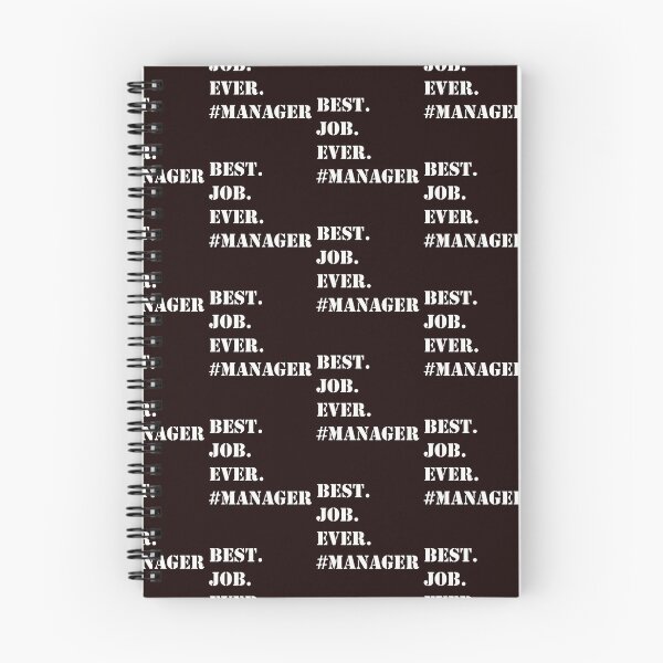 Item preview, WHITE BEST JOB EVER #MANAGER designed and sold by PrairieRidgeDesigns.