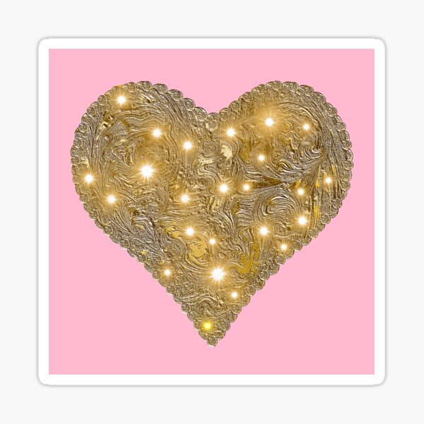 Pink heart shapes with glitter wallpaper sticker - TenStickers
