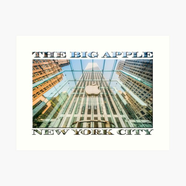 Big Apple in the Big Apple (poster on white) Art Print