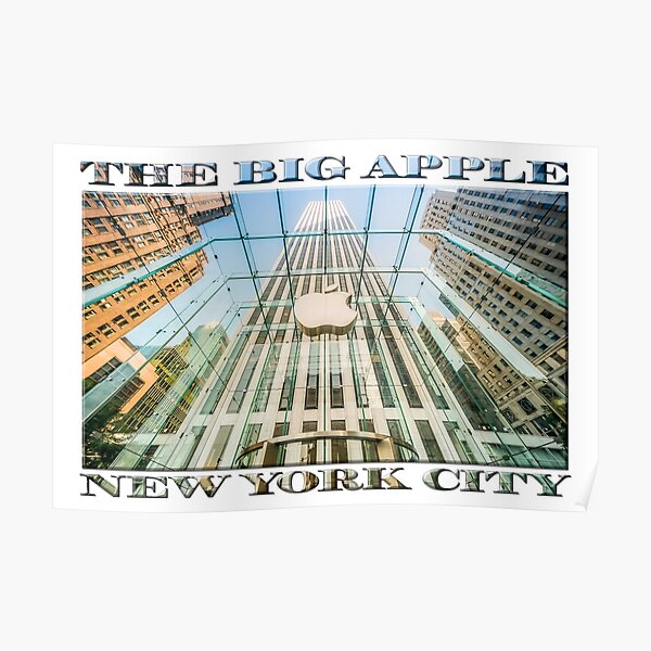 Big Apple in the Big Apple (poster on white) Poster
