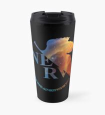 Taza de viaje Space Genesis Evangelion 00 || Nerv Logotipo