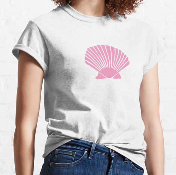  Shell Boob Print Original Seashell Beach Line-art Shell Boob T- Shirt : Clothing, Shoes & Jewelry