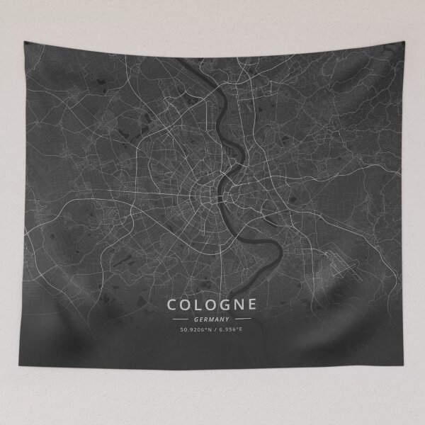 Item preview, Cologne, Germany Dark Map designed and sold by DesignerMapArt.