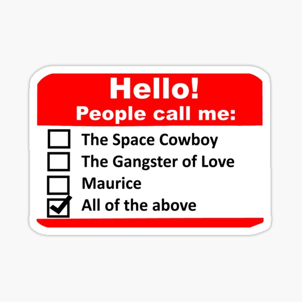 Hello People Call Me - Name Tag Sticker