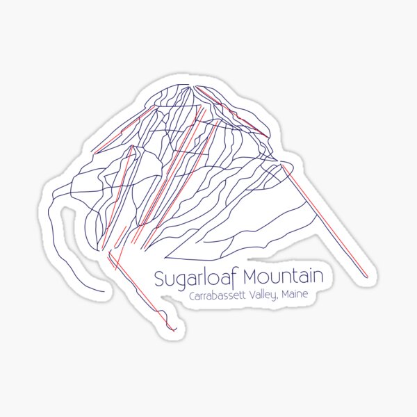 Sugarloaf Trail Map Blue Sticker For Sale By ChasingGnarnia Redbubble   St,small,507x507 Pad,600x600,f8f8f8.u2 