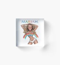 Mariah Carey - Rainbow- by Abz Hakim Acrylic Block