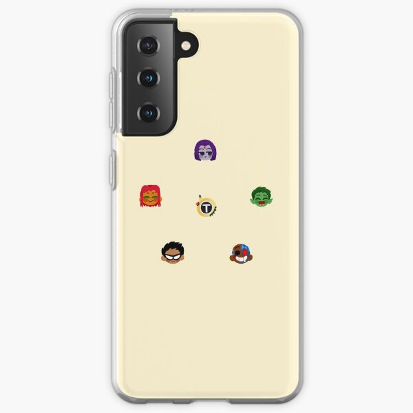 Teen Titans Emojis Funda blanda para Samsung Galaxy