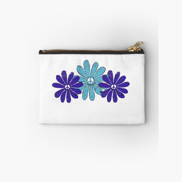 Item preview, Hippie Peace Sign Flower Power Aqua Purple Distressed Look designed and sold by Swigalicious.