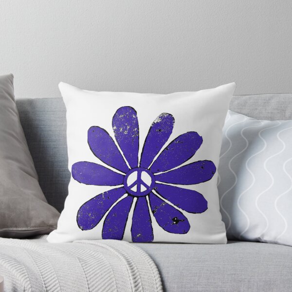 Item preview, HIppie Peace Sign Flower Purple Distressed Look designed and sold by Swigalicious.