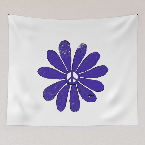 Item preview, HIppie Peace Sign Flower Purple Distressed Look designed and sold by Swigalicious.
