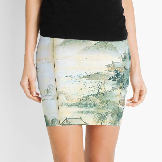 View of West Lake (Restored Japanese Artwork) Mini Skirt