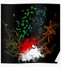 Elementar Pokéball Poster