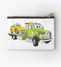 Green Car Hauler Cartoon Studio Pouch