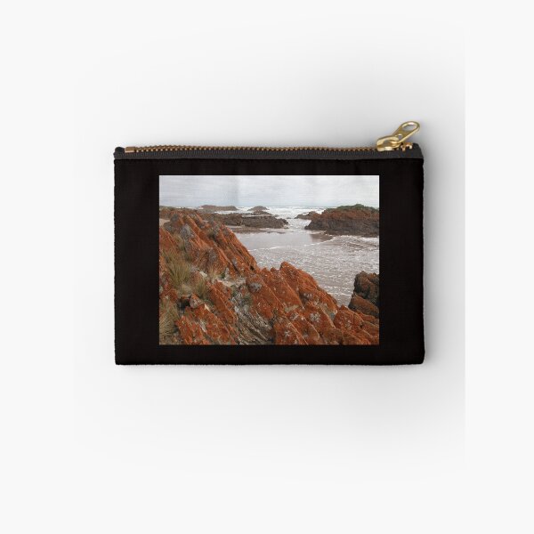 Item preview, Red Lichen on Rocks, Arthur River, Tasmania, Australia. designed and sold by kaysharp.