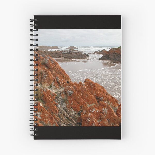 Item preview, Red Lichen on Rocks, Arthur River, Tasmania, Australia. designed and sold by kaysharp.