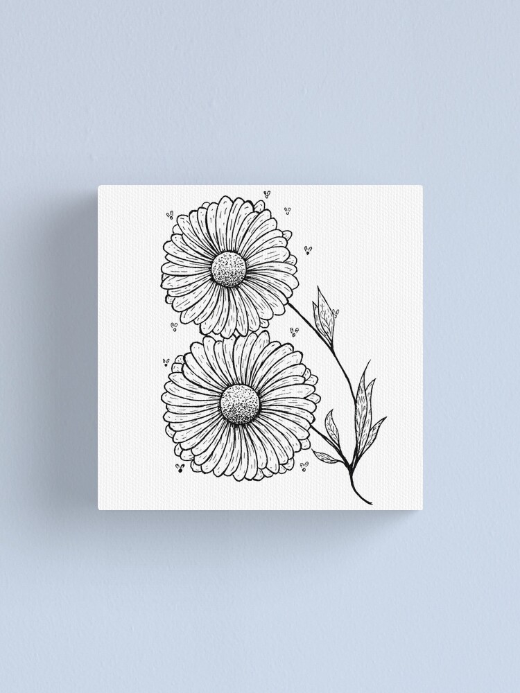 Thumbnail 1 of 3, Canvas Print, Spring chamomiles designed and sold by termitart.