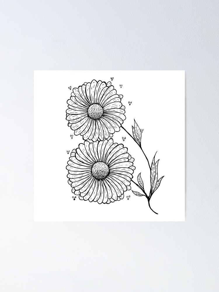 Thumbnail 1 of 3, Poster, Spring chamomiles designed and sold by termitart.