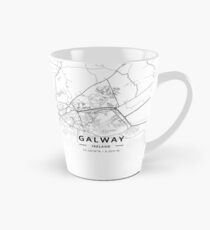 Galway, Ireland Light Map Tasse (konisch)