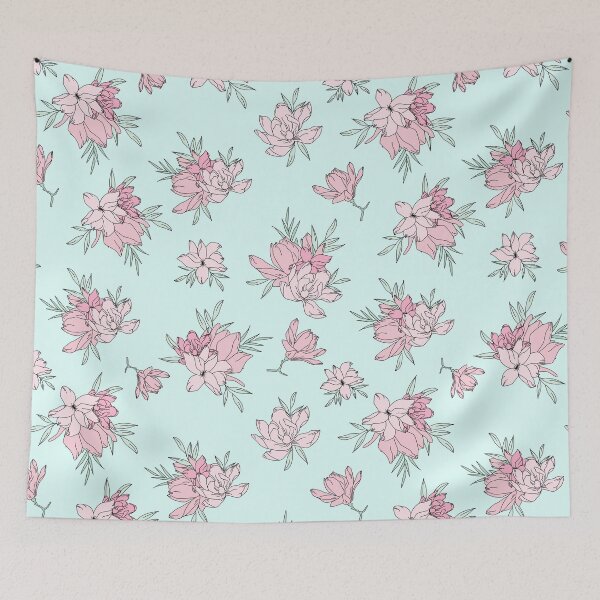Item preview,  Pink & Turquoise Fields Pattern designed and sold by LabelsArts.