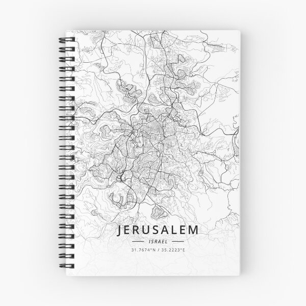 Aperçu de l'œuvre Jerusalem, Israel Light Map créée et vendue par DesignerMapArt.