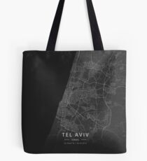 Tel Aviv, Israel Dark Map Tasche