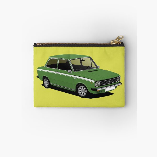 Item preview, DAF 66 Saloon - Super Luxe - car illustration - green with white stripe designed and sold by knappidesign.
