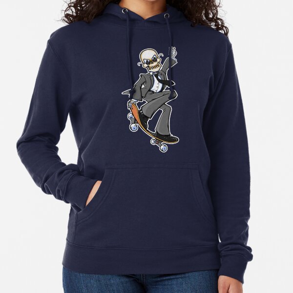 Skeleton Skateboard Business Lightweight Hoodie
