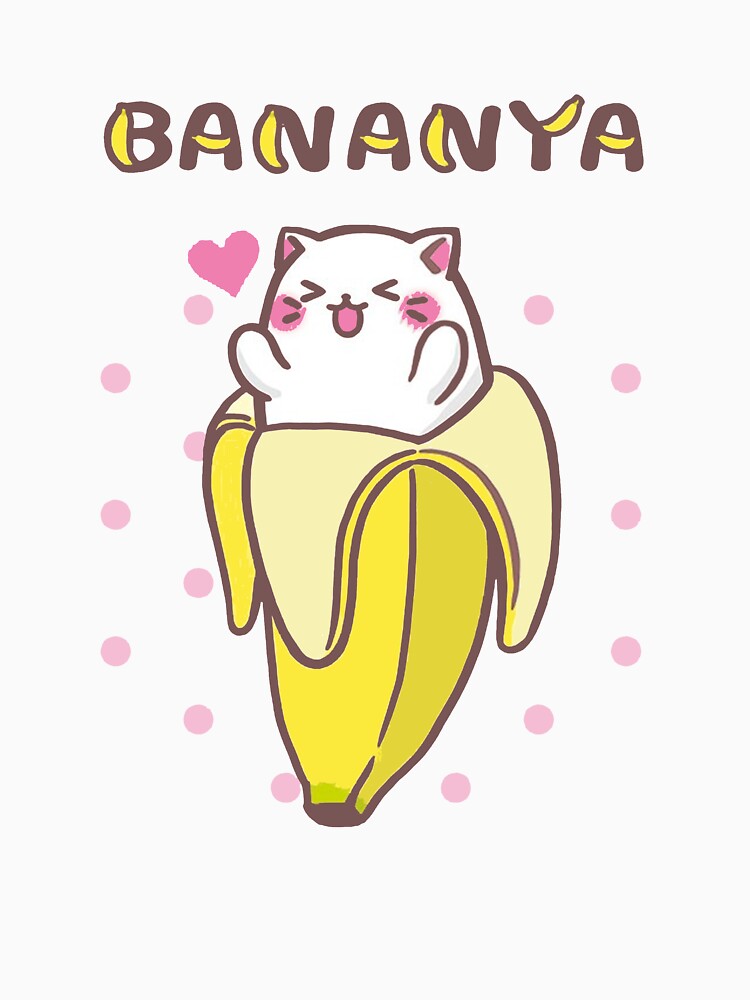 "Bananya Banana Cat kawaii anime manga kitty" Tshirt by ryanturnley