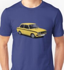 DAF 66 Marathon sedan - car illustration - yellow with black stripes Slim Fit T-Shirt