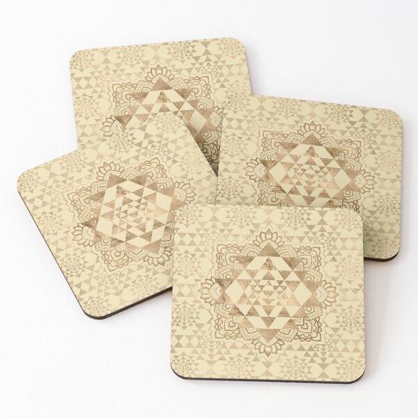 Item preview, Sri Yantra  / Sri Chakra Pastel Gold designed and sold by Nartissima.