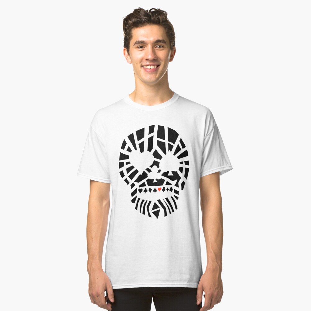 Fractured Poker Skull Classic T-Shirt