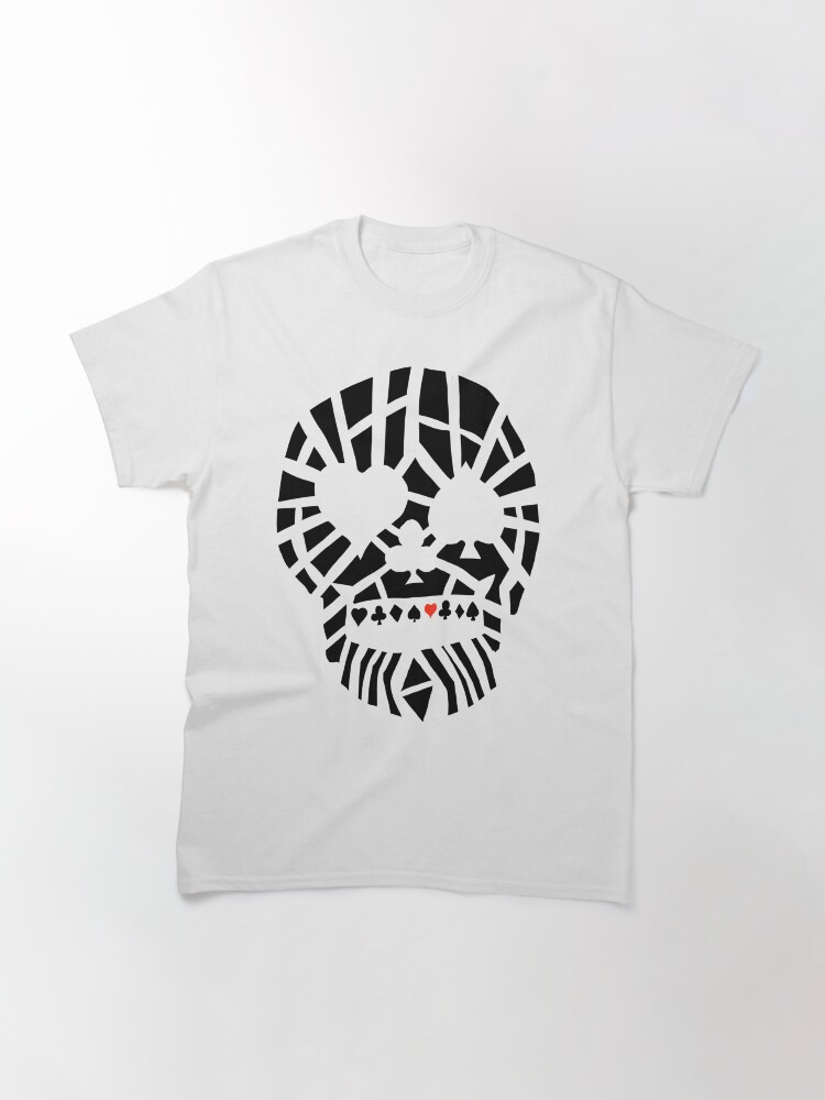 Alternate view of Fractured Poker Skull Classic T-Shirt