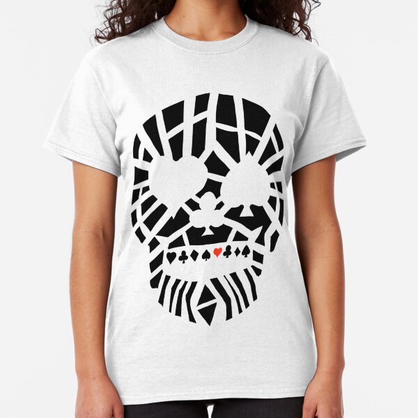 Fractured Poker Skull Classic T-Shirt