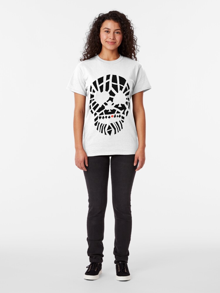 Alternate view of Fractured Poker Skull Classic T-Shirt