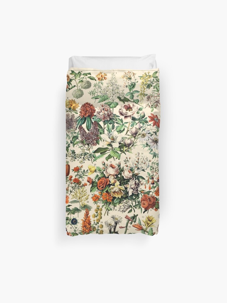 Vintage Botanical Wall Art Flower Poster Duvet Cover By